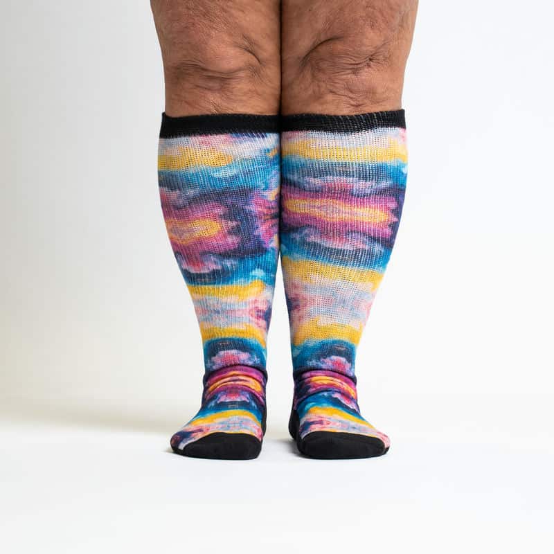 Super Tie Dye Non-Binding Diabetic Socks