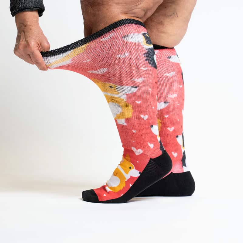 Corgi Butt Non-Binding Diabetic Socks