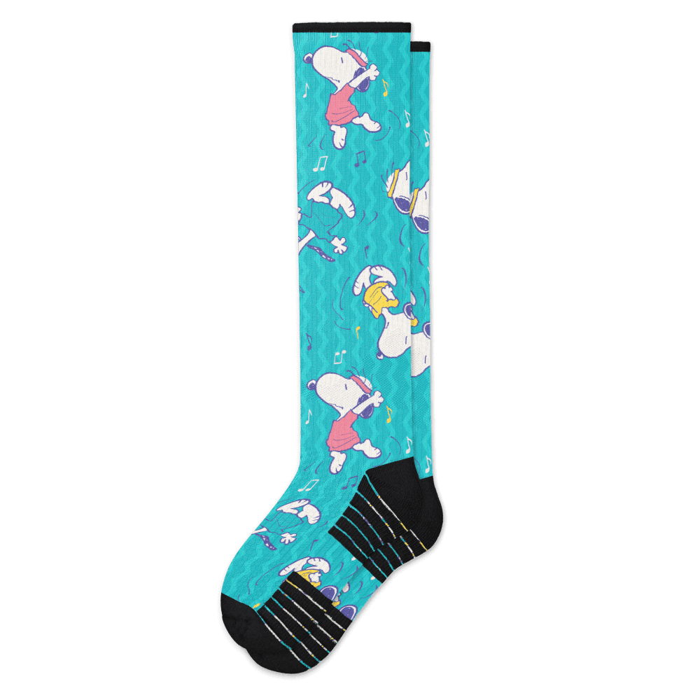 bibiy. ビビィ B. BIJOU LONG SOCKS Snoopy Knee-High Socks With Gentle Compression | Viasox