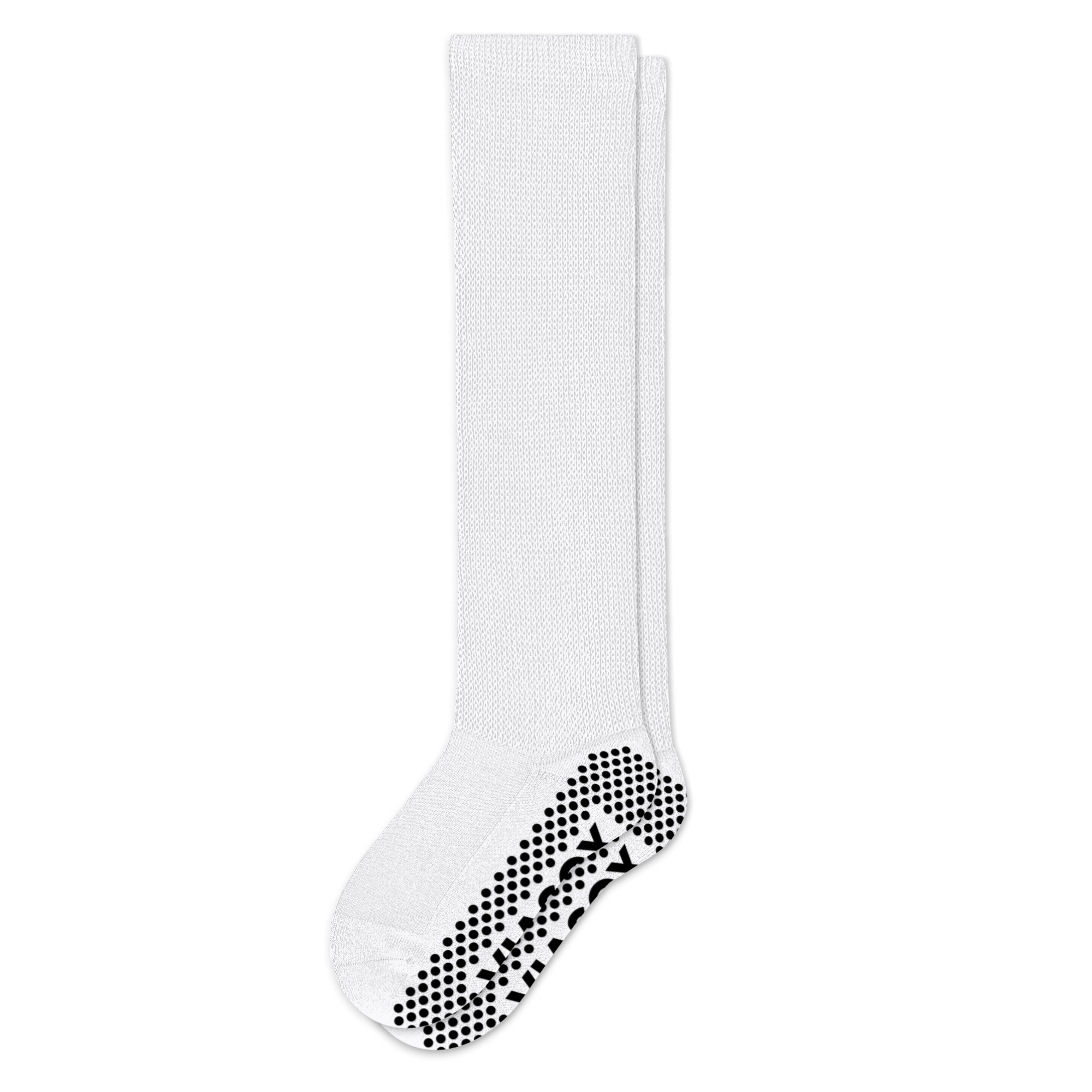 White EasyStretch™ Gripper Socks | Viasox Clean, Secure Fit
