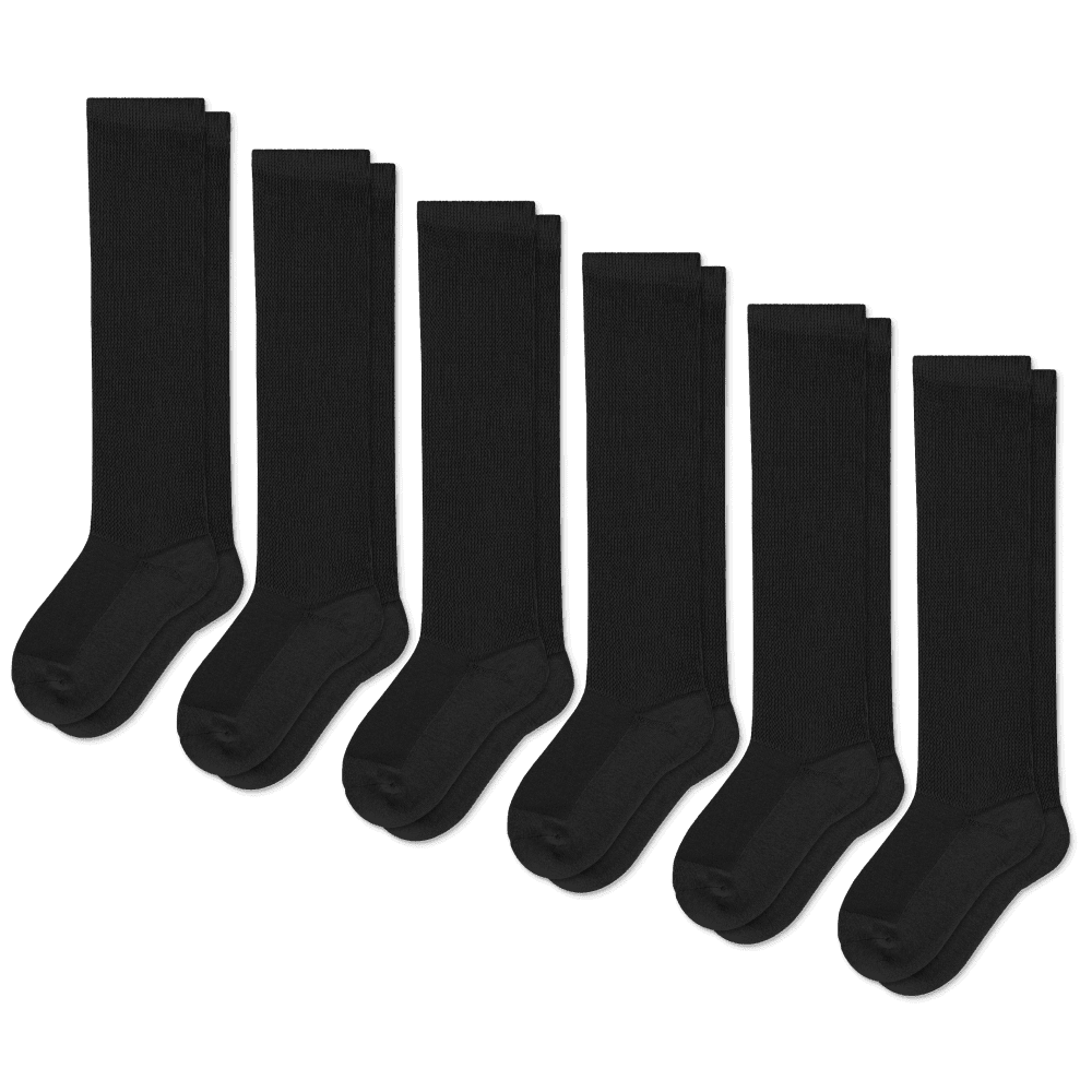 Black EasyStretch™ Socks Bundle 6-Pack | Comfort From Viasox