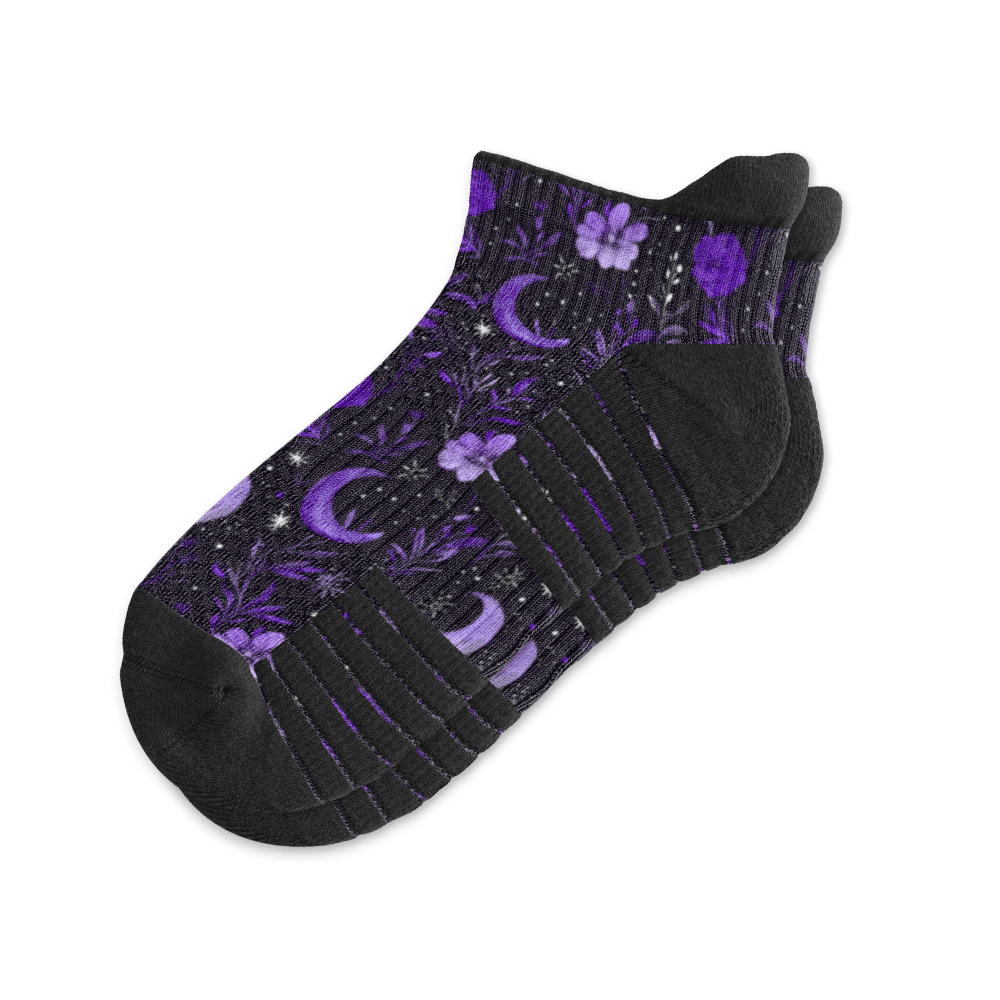 Purple Moon Ankle Compression Socks by Viasox for All-Day Comfort