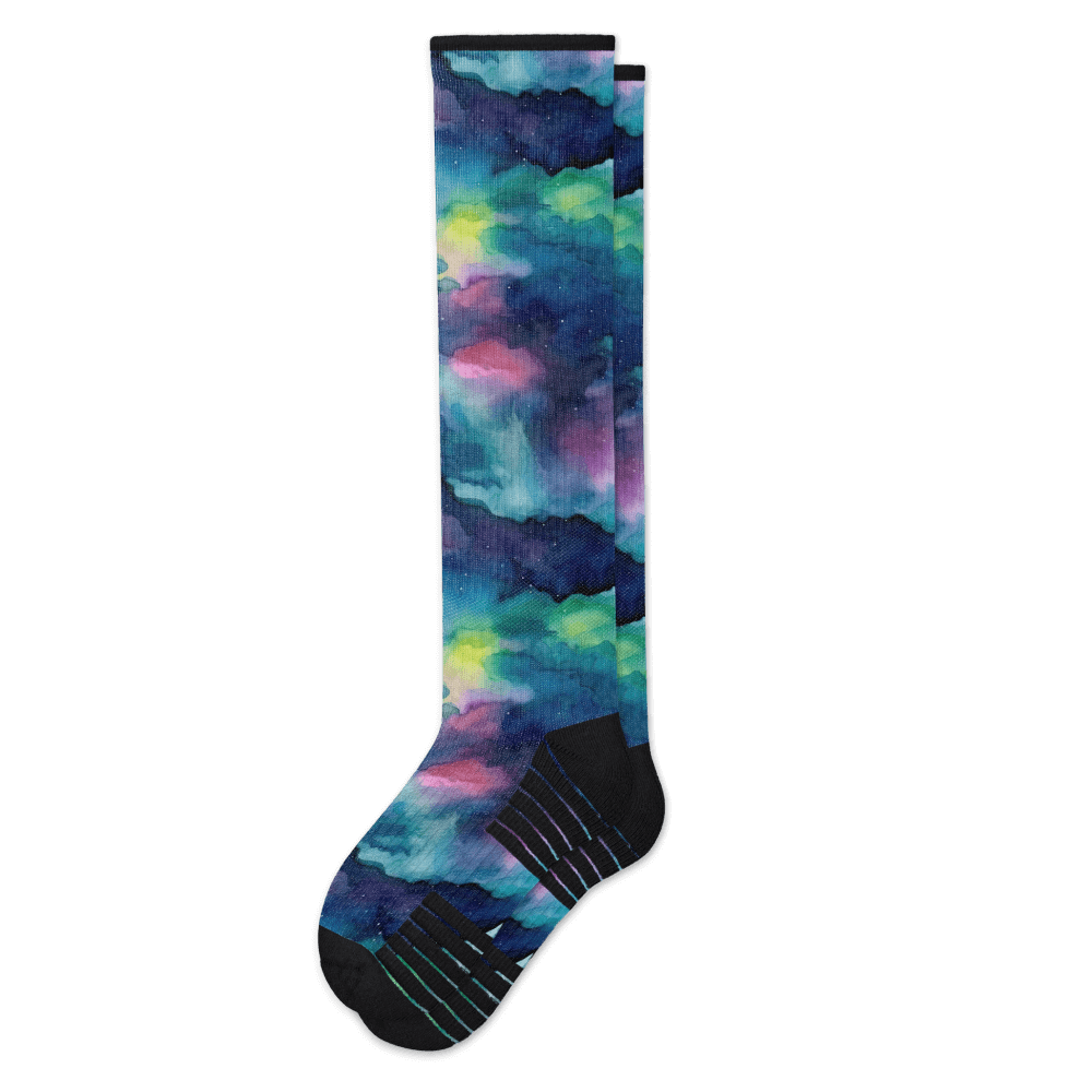 Multi-colored Compressions Socks - Northern Lights | Viasox