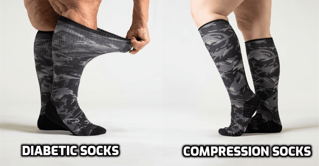 Diabetic socks Vs compression socks
