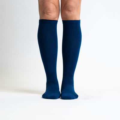 Viasox Navy Blue Compression Socks side view