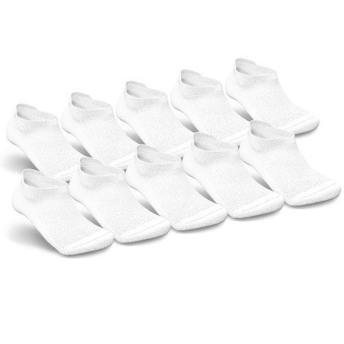White Diabetic Ankle Socks Bundle 10-Pack