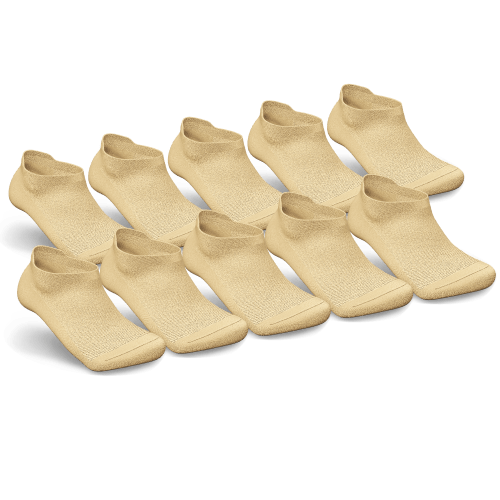 Tan Diabetic Ankle Socks Bundle 10-Pack