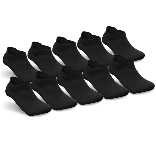Black Diabetic Ankle Socks Bundle 10-Pack