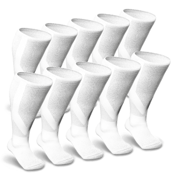 White Diabetic Compression Socks Bundle 10-Pack