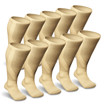 Tan Diabetic Compression Socks Bundle 10-Pack