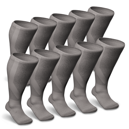Gray Diabetic Compression Socks Bundle 10-Pack