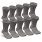 Gray Non-Binding Diabetic Socks Bundle 10-Pack