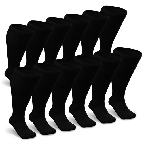 Black Non-Binding Diabetic Socks Bundle 12-Pack