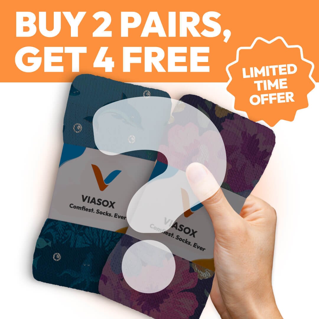 Viasox Ankle Compression Mystery Buy 2 Get 4 Free front view