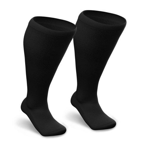 2 Pairs Black Non-Binding Diabetic Socks