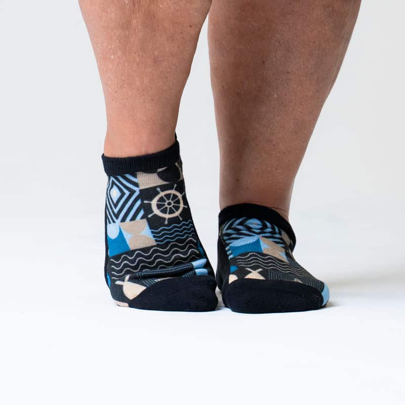 Nautical Diabetic Ankle Socks