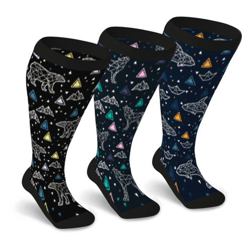Arctic Nights Diabetic Compression Socks Bundle 3-Pack