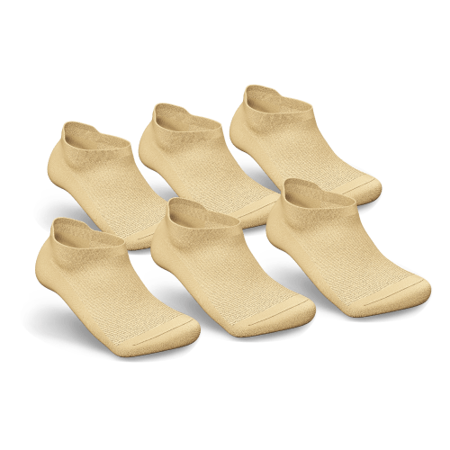Tan Diabetic Ankle Socks Bundle 6-Pack