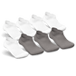 White & Gray Diabetic Ankle Socks Bundle 8-Pack