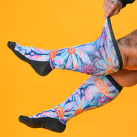 Viasox Daisy Blue EasyStretch Socks alternate view