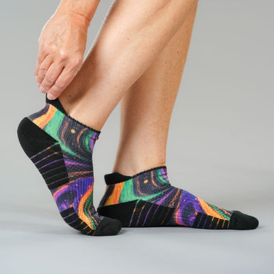 Cosmic Swirl Ankle Compression Socks