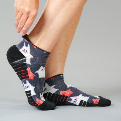 Boo Kitties Ankle Compression Socks