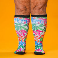 Viasox Mom's Bouquet EasyStretch Socks stretched display