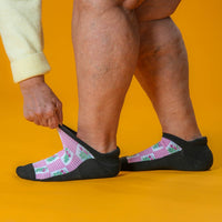 Viasox Grandma's Quilt Ankle Socks detail close-up