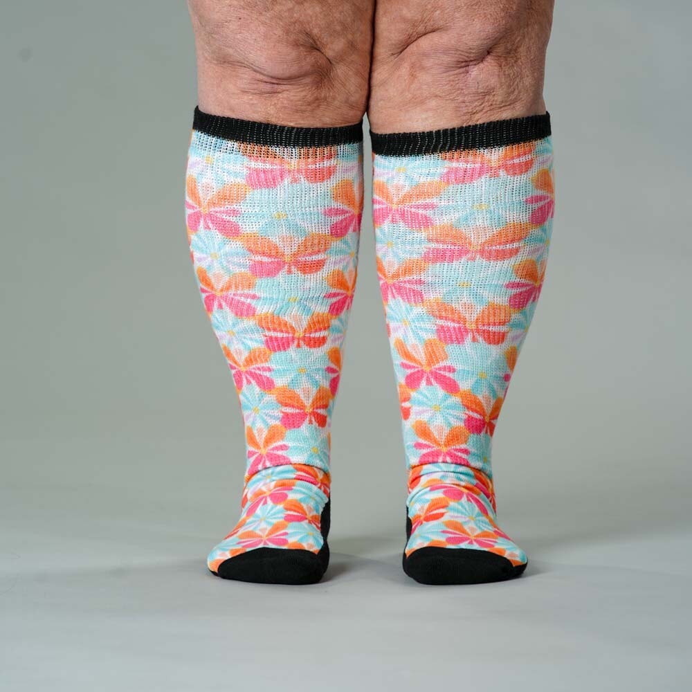 Viasox Retro Pastel EasyStretch Socks 5-Pack Bundle detail close-up