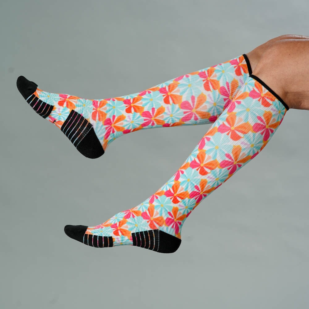Viasox Groovy Blooms Compression Socks alternate view