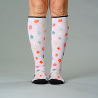Viasox Retro Pastel Compression Socks 5-Pack Bundle side view