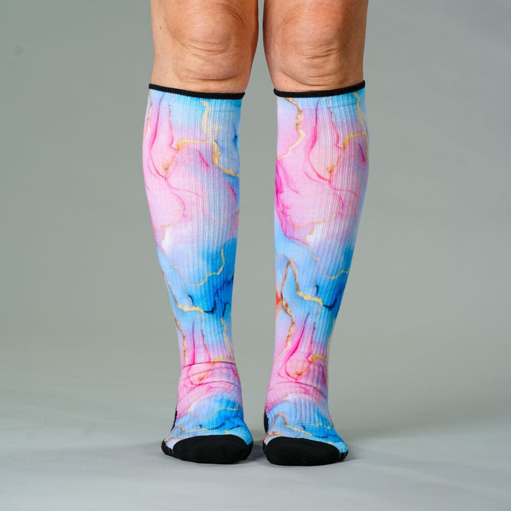Viasox Magic Marble Compression Socks 5-Pack Bundle pair displayed