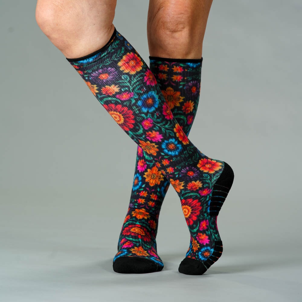 Viasox Cinco de Mayo Compression Socks stretched display