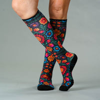 Viasox Cinco de Mayo Compression Socks stretched display