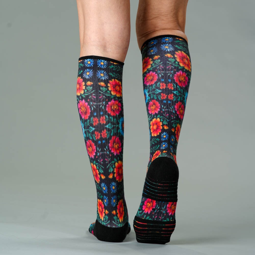 Viasox Cinco de Mayo Compression Socks detail close-up