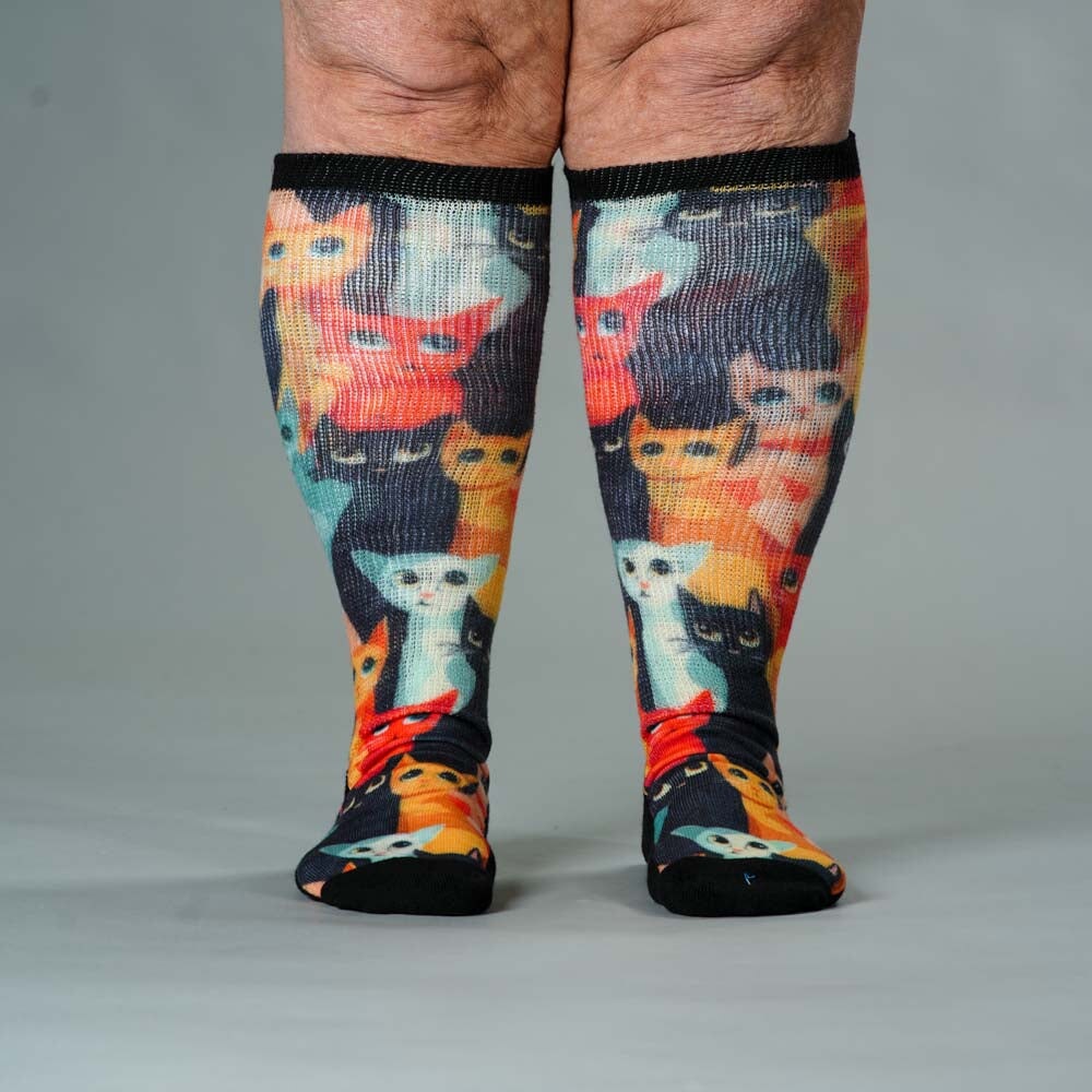 Viasox Whiskers EasyStretch Socks stretched display