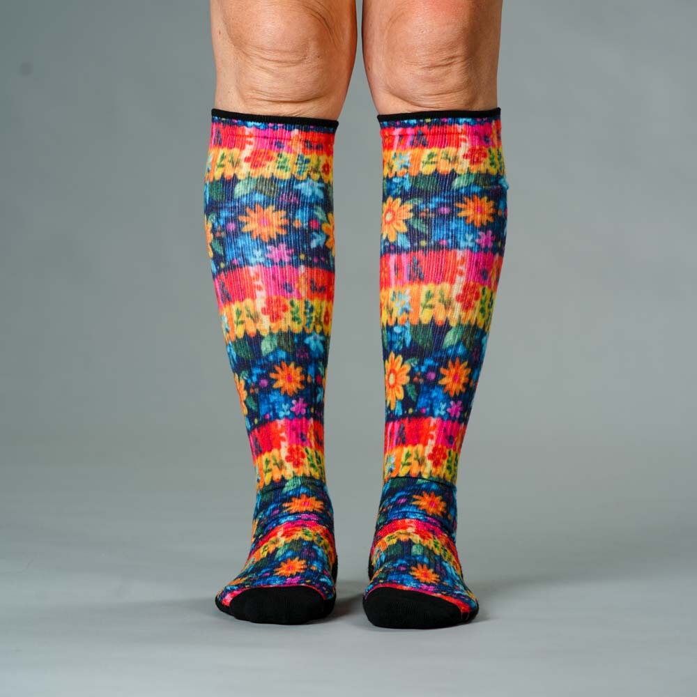 Viasox Spring Picnic Compression Socks side view