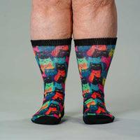 Viasox Kitty City EasyStretch Socks pair displayed