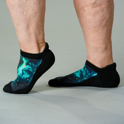 Viasox Malachite Ankle Socks stretched display