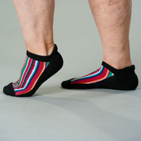 Viasox Fiesta Stripes Ankle Socks stretched display