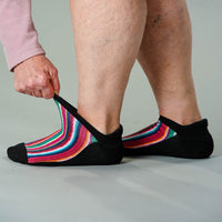 Viasox Fiesta Stripes Ankle Socks detail close-up