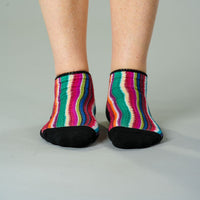 Viasox Fiesta Stripes Ankle Compression Socks side view