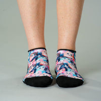 Viasox Cozy Cat Ankle Compression Socks 5-Pack Bundle stretched display