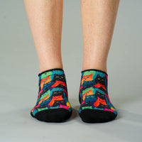Viasox Cozy Cat Ankle Compression Socks 5-Pack Bundle detail close-up