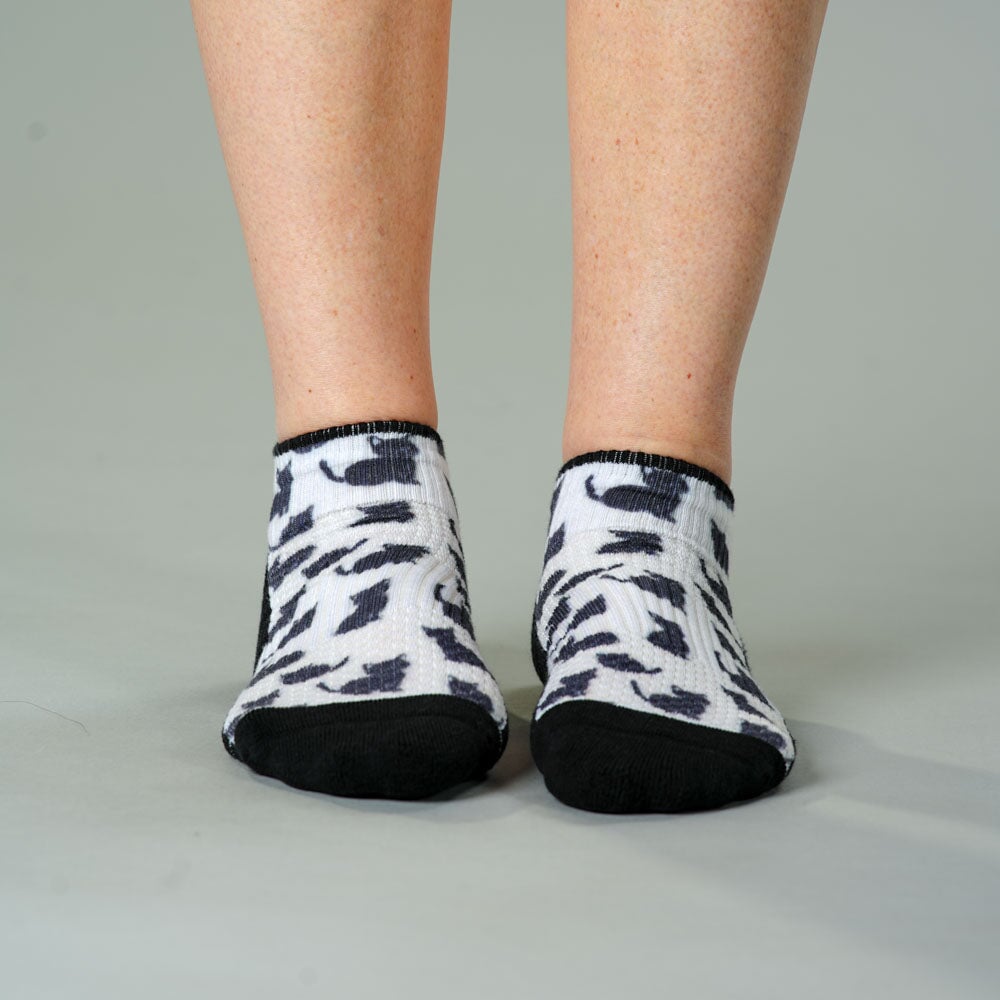 Viasox Cozy Cat Ankle Compression Socks 5-Pack Bundle side view