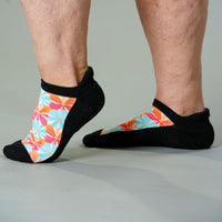 Viasox Groovy Blooms Ankle Socks stretched display