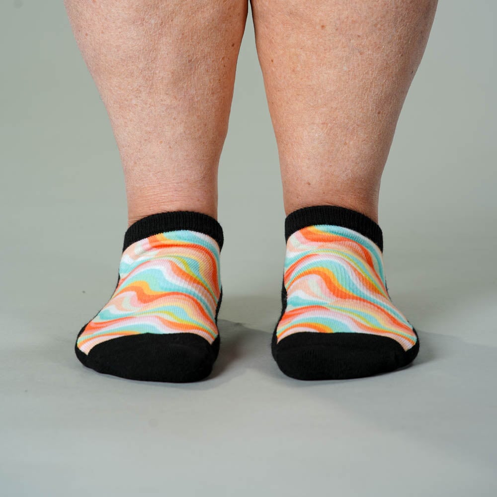 Viasox Retro Pastel Ankle Socks 5-Pack Bundle detail close-up