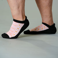 Viasox Peach Party Ankle Socks stretched display
