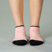 Viasox Peach Party Ankle Compression Socks side view