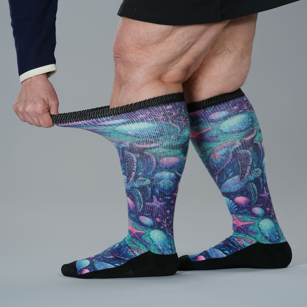 Iridescent Sealife EasyStretch™ Socks – Viasox